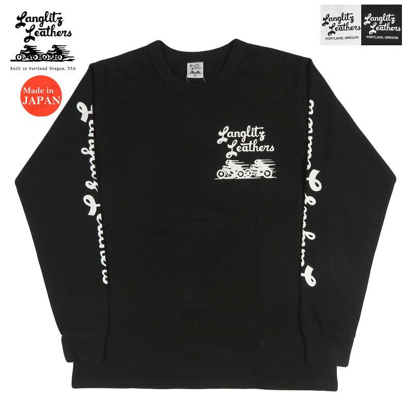 ラングリッツレザーズ Langlitz Leathers 長袖 Tシャツ TypeA  Bigロゴプリント 日本製 LLC-004 TypeA Big Logo【2026年秋冬新作】