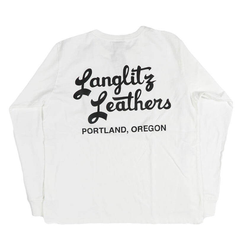 ラングリッツレザーズ Langlitz Leathers 長袖 Tシャツ TypeA  Bigロゴプリント 日本製 LLC-004 TypeA Big Logo【2026年秋冬新作】