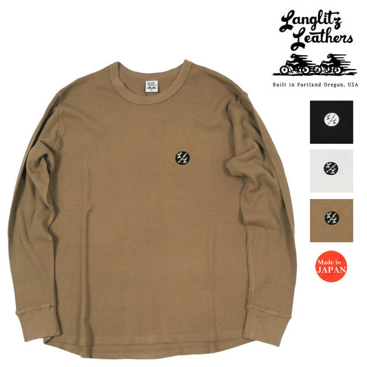 랭리츠 레더스 Langlitz Leathers 긴팔 써멀 티셔츠 자수 일본제 LLC-013-EMB 【2026년 봄/여름 신작】
