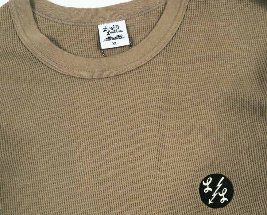 ラングリッツレザーズ Langlitz Leathers 長袖 サーマル Tシャツ 刺繍 日本製 LLC-013-EMB 【2026年春夏新作】