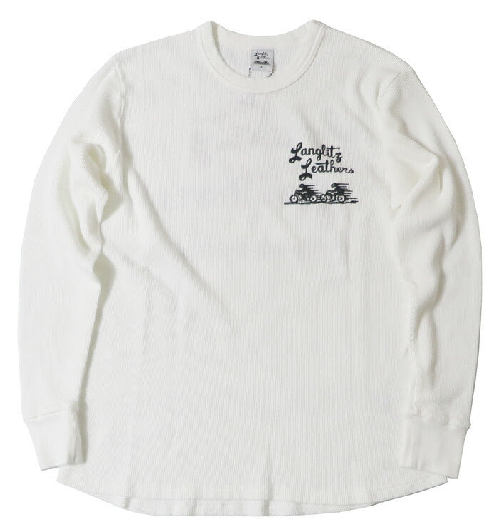 ラングリッツレザーズ Langlitz Leathers 長袖 サーマル Tシャツ 定番ロゴ 日本製 LLC-013-TypeA 【2026年春夏新作】