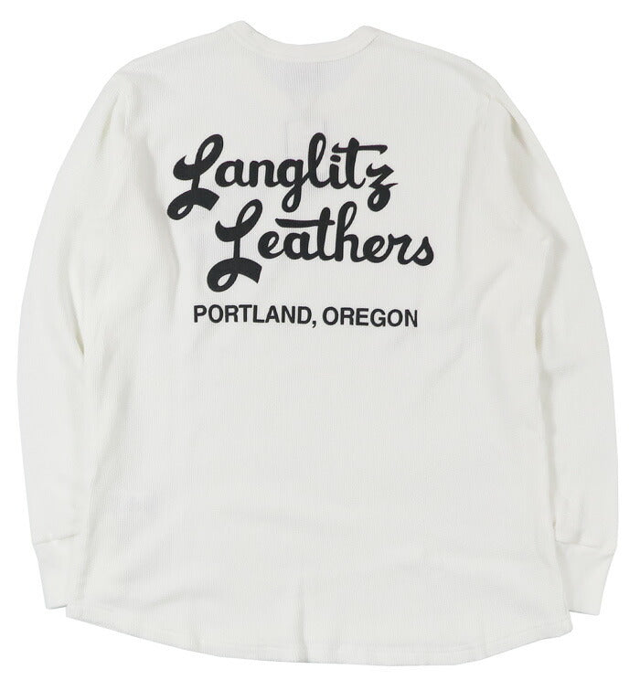 ラングリッツレザーズ Langlitz Leathers 長袖 サーマル Tシャツ 定番ロゴ 日本製 LLC-013-TypeA 【2026年春夏新作】