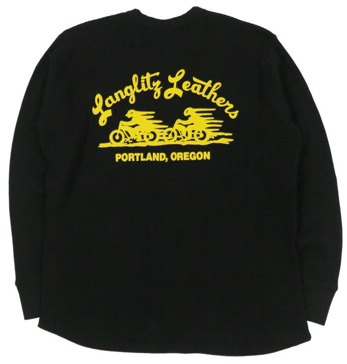 ラングリッツレザーズ Langlitz Leathers 長袖 サーマル Tシャツ フラッグロゴ 日本製 LLC-013-TypeO 【2026年春夏新作】