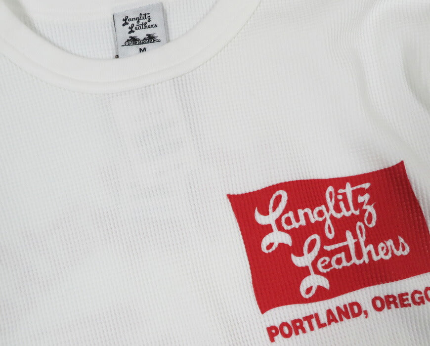 ラングリッツレザーズ Langlitz Leathers 長袖 サーマル Tシャツ フラッグロゴ 日本製 LLC-013-TypeO 【2026年春夏新作】