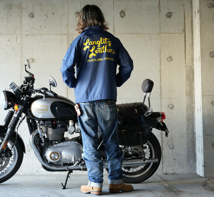 ラングリッツレザーズ Langlitz Leathers パッカブル コーチ ジャケット 撥水/防風 高密度タフタ LLJ-007 Type-A 【2026年春夏新作】