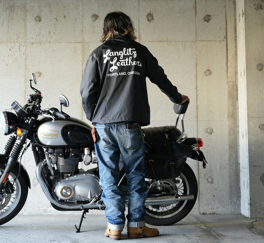 ラングリッツレザーズ Langlitz Leathers パッカブル コーチ ジャケット 撥水/防風 高密度タフタ LLJ-007 Type-A 【2026年春夏新作】