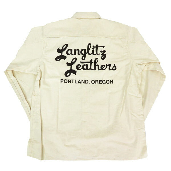 랭글리츠 레더스 Langlitz Leathers 데님 긴팔 워크 셔츠 프린트 LLS-002 TYPEA25