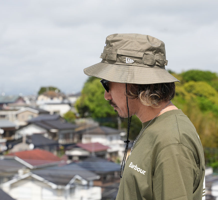 Barbour バブアー × New Era ニューエラ หมวกผจญภัย MHAS002 บาร์เบอร์ บับวอร์ 【คอลเลกชันใหม่ฤดูใบไม้ผลิ-ฤดูร้อน 2026】