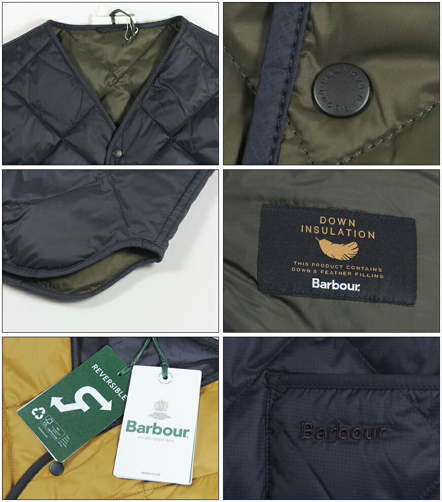 Barbour バブアー キルティング ダウン ベスト 軽量ダウン リバーシブルライナー MLI0068 【2026年秋冬新作】