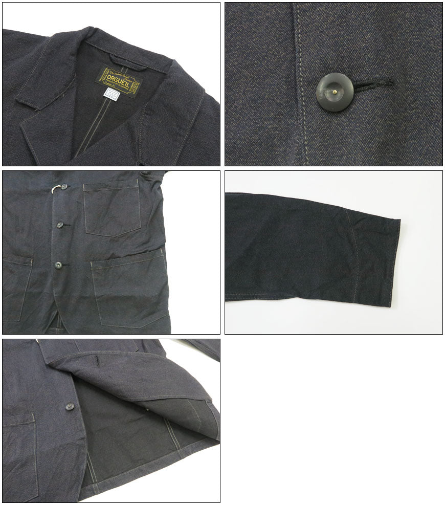ORGUEIL オルゲイユ Chaqueta saco índigo Indigo Sack Jacket OR-4329