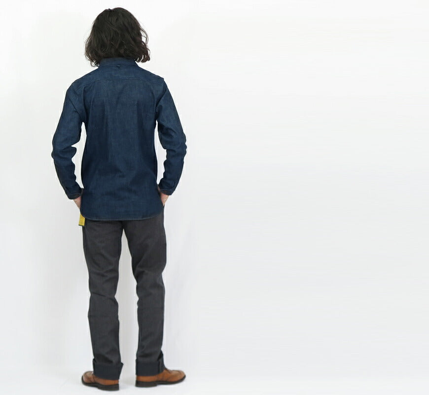 ORGUEIL オルゲイユ 7oz ยีนส์ แขนยาว เชิ้ตคอชอว์ล OR-5107