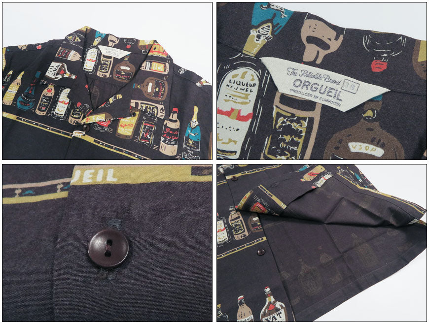 ORGUEIL オルゲイユ เสื้อเชิ้ตแขนสั้นคอเปิด Speakeasy รุ่น OR-5126【คอลเลกชันฤดูใบไม้ผลิ/ฤดูร้อน 2026】