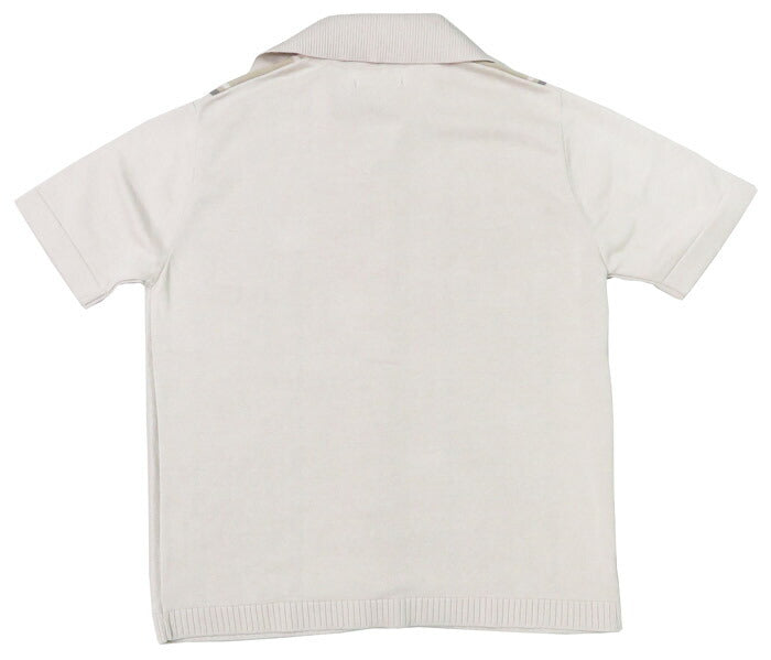 ORGUEIL オルゲイユ Baumwoll-Leinen Streifen Strickhemd Kurzarm OR-9103