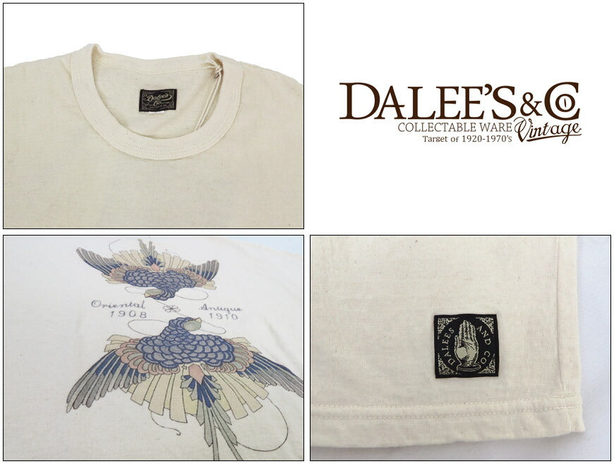 DALLES&CO ダリーズ＆コー เสื้อยืดแขนสั้น 7oz ORT2025-B คางามิทสึบาเมะ 2L0178 เดอลุกซ์แวร์ DELUXEWARE