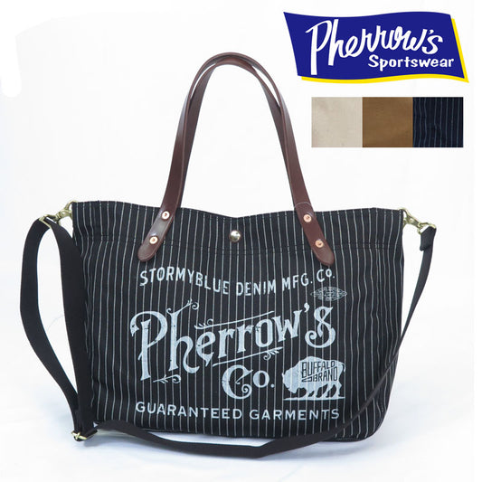 フェローズ Pherrow's トートバッグ 2WAY TOTE BAG ウォバッシュストライプ PSBG1