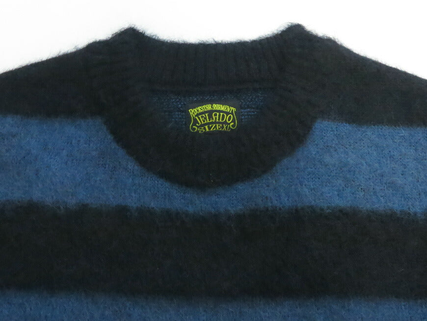 JELADO ジェラード Rundhals Streifen Mohair Pullover Lithium Mohair RG13839