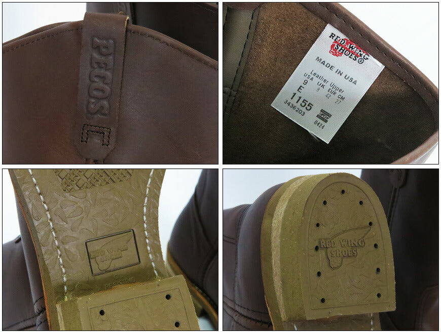 REDWING 레드윙 11인치 페코스 워크 부츠 가죽 NO.1155