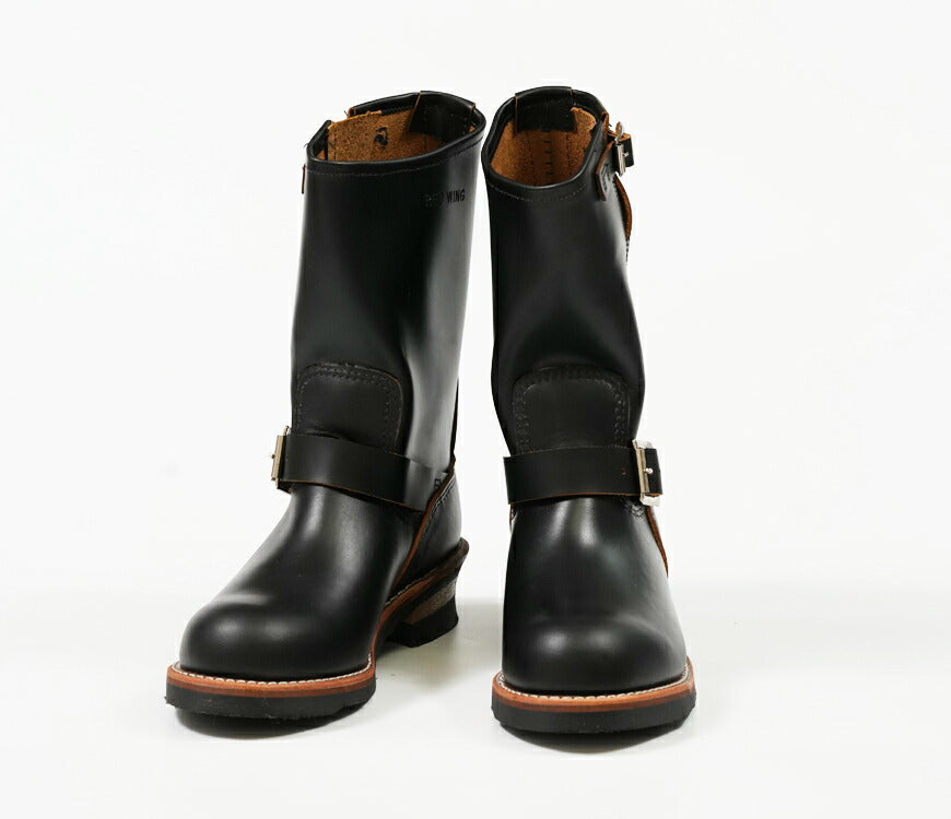 REDWING レッドウィング Engineer Boots Black "Klondike" Stovepipe Nicht-Stahlkappe Braunkern D-Weite 11 Zoll Engineer Stovepipe Style Nr.2966