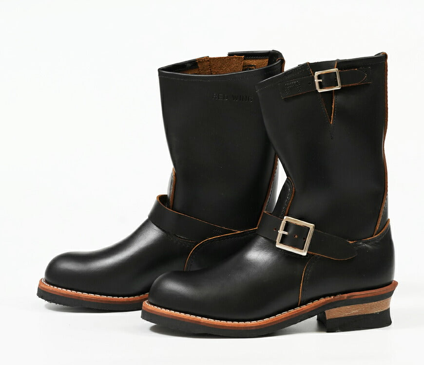 REDWING レッドウィング Engineer Boots Black "Klondike" Stovepipe Nicht-Stahlkappe Braunkern D-Weite 11 Zoll Engineer Stovepipe Style Nr.2966