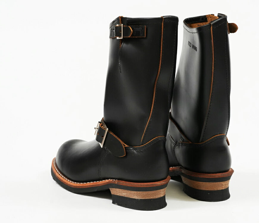 REDWING レッドウィング Engineer Boots Black "Klondike" Stovepipe Nicht-Stahlkappe Braunkern D-Weite 11 Zoll Engineer Stovepipe Style Nr.2966
