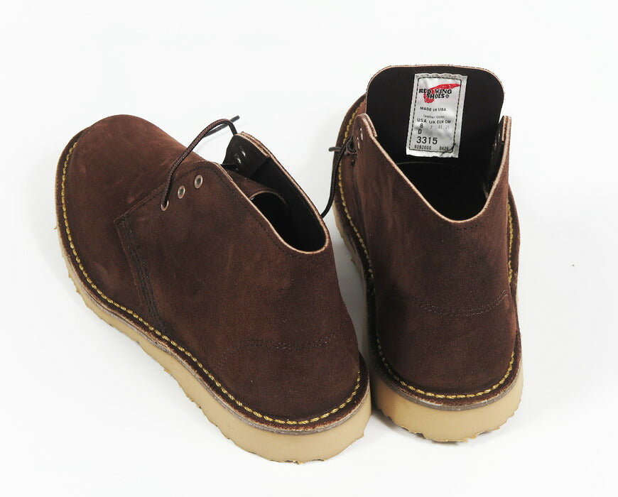 REDWING レッドウィング WEEKENDER CHUKKA チャッカブーツ チョコレート ミュールスキナー ラフアウト Dワイズ STYLE No.3315 【2026年秋冬新作】