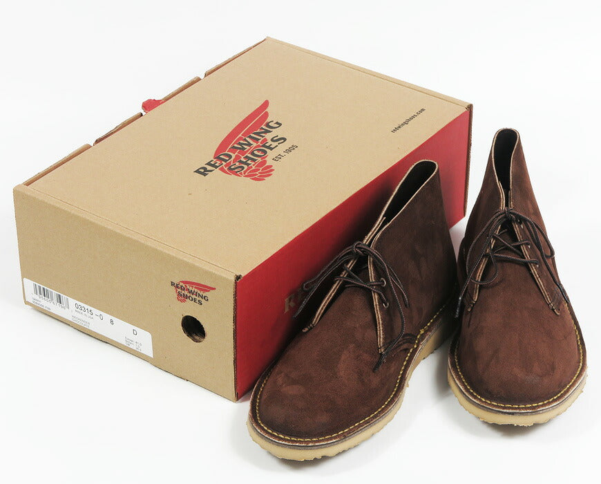 REDWING レッドウィング WEEKENDER CHUKKA チャッカブーツ チョコレート ミュールスキナー ラフアウト Dワイズ STYLE No.3315 【2026年秋冬新作】
