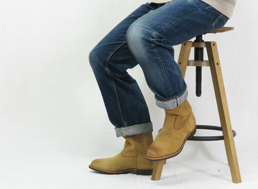 REDWING レッドウィング Sepatu Bot Kerja Kulit PECOS 11" PECOS Hawthorne Muleskinner Roughout NO.8060