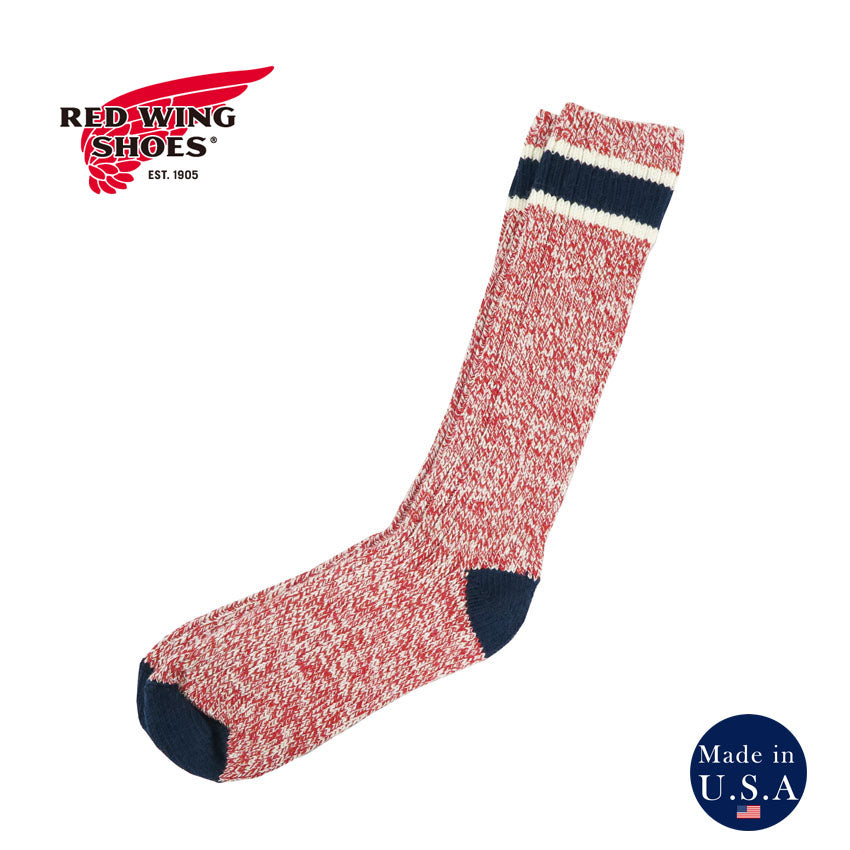 REDWING Red Wing Stiefelsocken Wollmischung Rag Crew / Rot STYLE NO.97649 【Frühjahr/Sommer 2026 Neuheit】