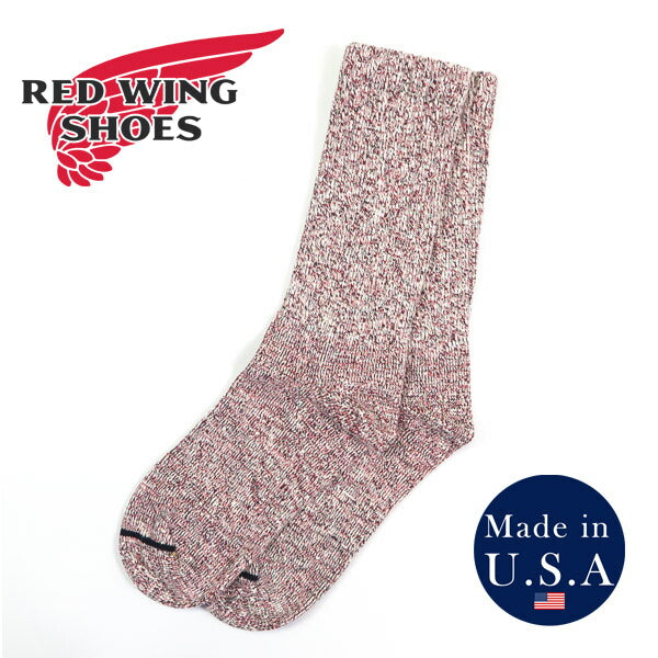 REDWING レッドウィング コットンブレンド ラグクルー ホットバーガンディー ブーツソックス 靴下 Cotton Blend Ragg Crew STYLE NO.97657