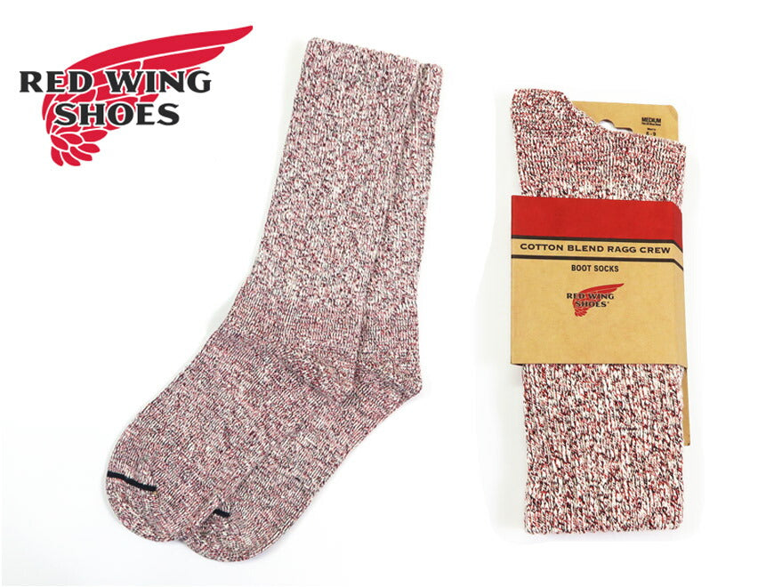 REDWING レッドウィング コットンブレンド ラグクルー ホットバーガンディー ブーツソックス 靴下 Cotton Blend Ragg Crew STYLE NO.97657