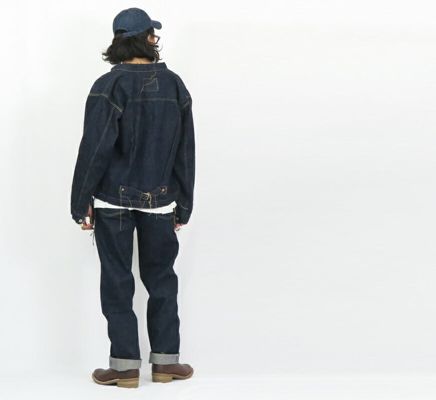 フルカウント FULLCOUNT S0105-24 ยีนส์รุ่นสงครามแบบหลวมสเตรทผ้าฝ้ายสีน้ำตาล 13.7oz เดนิมผ้าฝ้ายป่าแอฟริกา