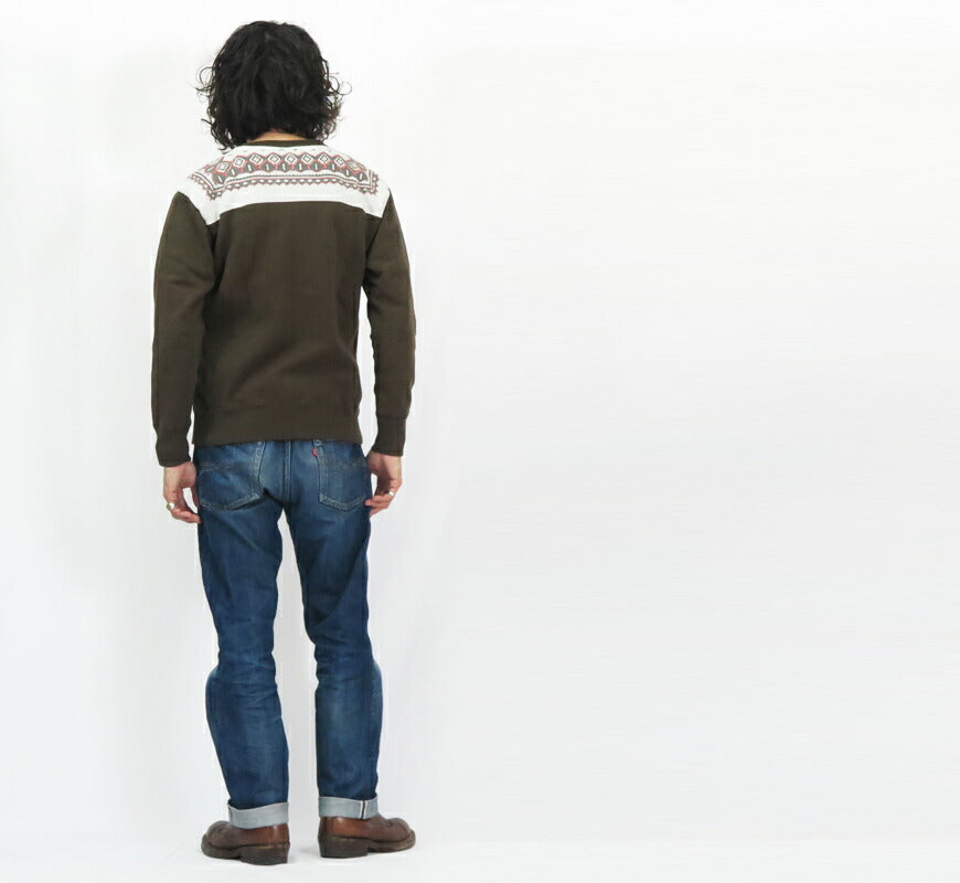 เดลักซ์แวร์ DELUXEWARE เสื้อสเวตเตอร์ฮาล์ฟซิป ลายหิมะ SNOW PATTERN ยูเนียนสเปเชียล S105-24A