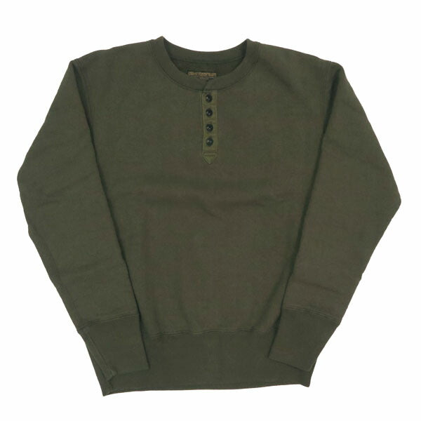 DELUXEWARE Henley Neck Sweatshirt Union Special Loopwheeled S106-00
