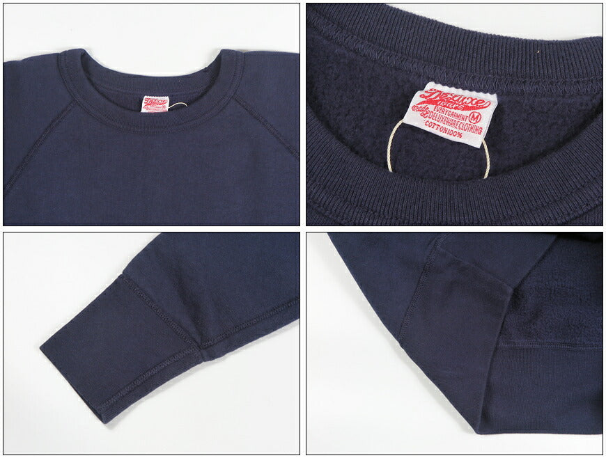 デラックスウェア DELUXEWARE フラットシーマ 14oz RAGLAN SLEEVE PLAIN スウェット 無地 ユニオンスペシャル S204-00【2026年秋冬新作】