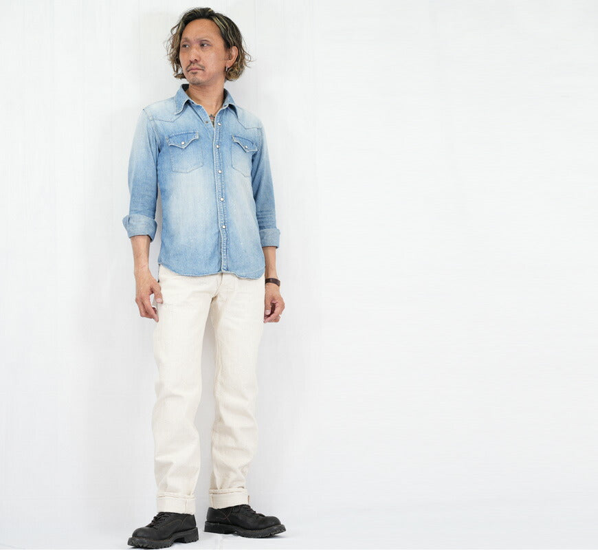 SAMURAI JEANS Samurai Jeans 18oz Samurai-Baumwolle Naturfarbene Jeans S710SC-KI Slim Straight 【Neuheiten Frühjahr/Sommer 2026】
