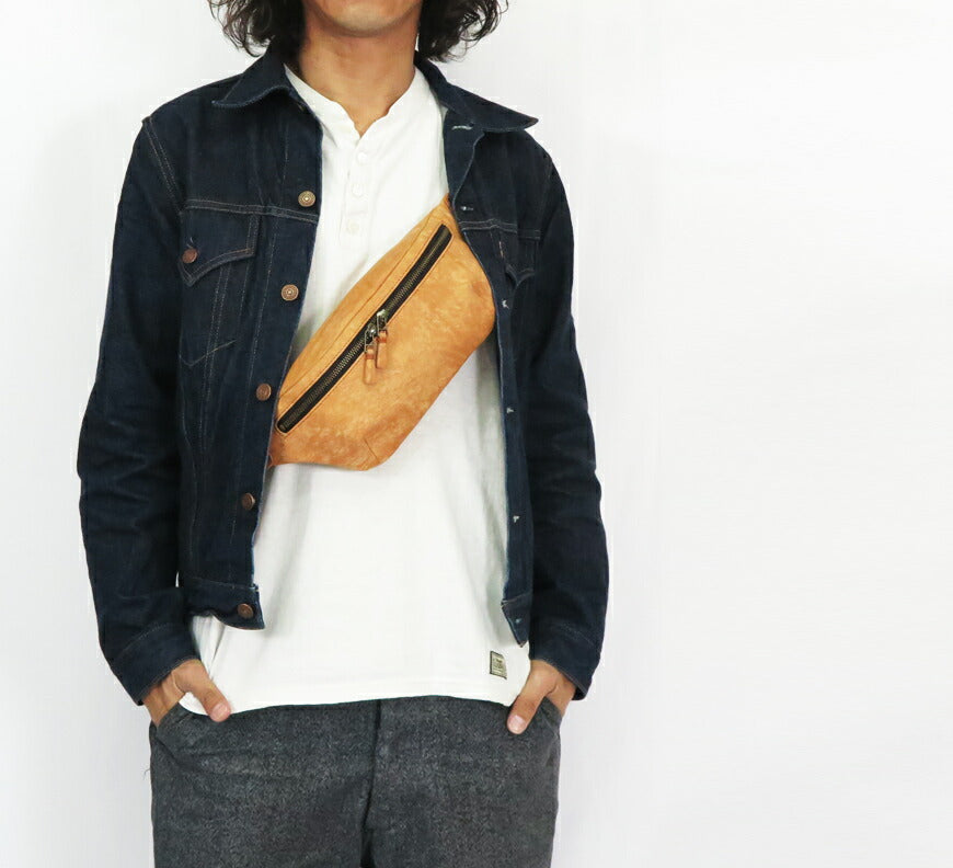 ART BROWN アートブラウン Italienisches Leder Selvaggio Body Bag Leder SAC00045AB