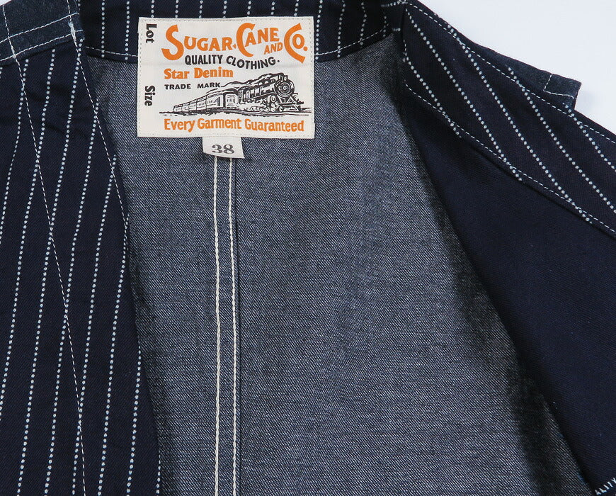 シュガーケーン SUGAR CANE 9oz ウォバッシュ ストライプ ワーク ベスト SC12654 【2026年秋冬新作】