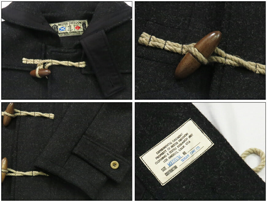 SUGAR CANE シュガーケーン MFSC 30oz ヘリンボーンツイル ウールメルトン ダッフルコート SUBMARINER 30oz HBT WOOL FAIRWATER DUFFLE COAT Mister Freedom ミスターフリーダム SC15636