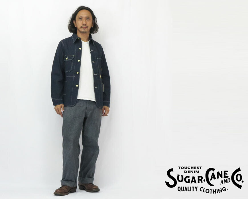 SUGAR CANE シュガーケーン 11oz ブルーデニム ワークコート カバーオール SC15655