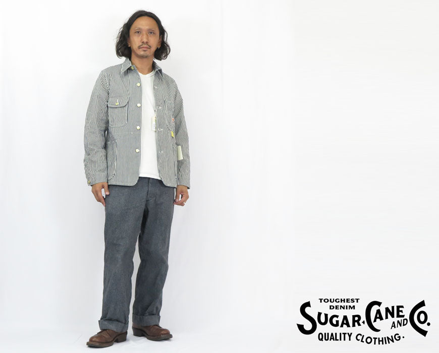 SUGAR CANE シュガーケーン 11oz ヒッコリーストライプ ワークコート カバーオール SC15656