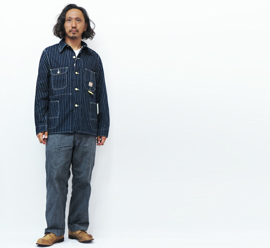 SUGAR CANE シュガーケーン 9oz ウォバッシュストライプ ワークコート カバーオール SC15658