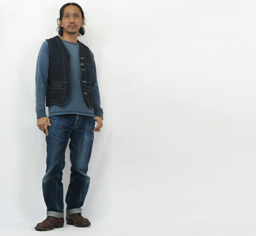シュガーケーン SUGAR CANE 11oz ブルーデニム ワーク ベスト SC15702
