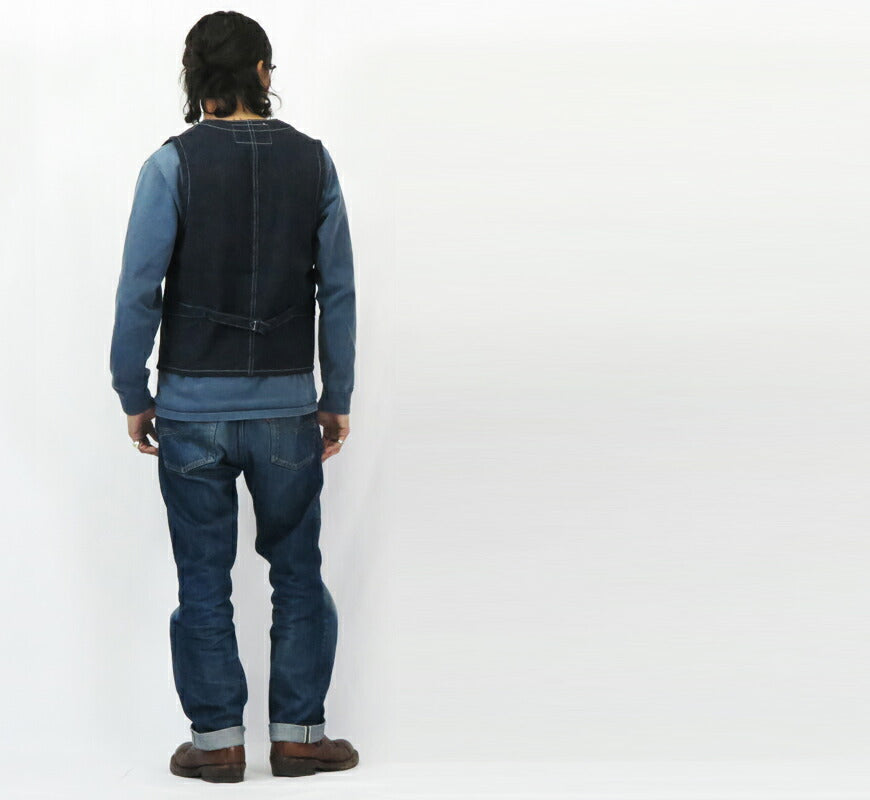 シュガーケーン SUGAR CANE 11oz ブルーデニム ワーク ベスト SC15702