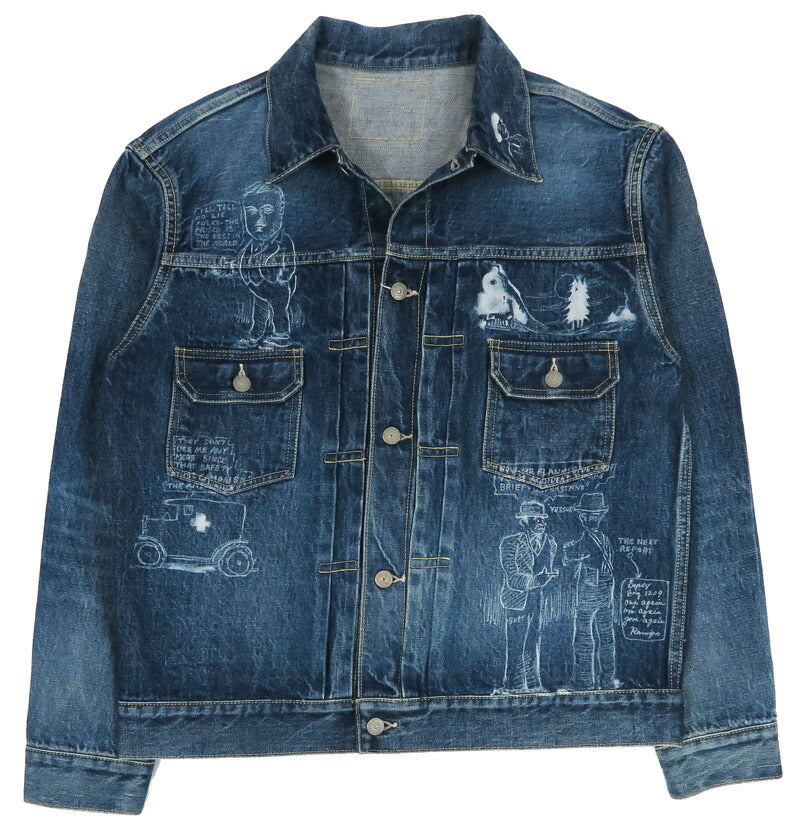 SUGAR CANE シュガーケーン 14.25oz デニム ジャケット セカンドタイプ 2nd CARTOON PAINT カートゥーンペイント DENIM JACKET 1953 ジージャン Gジャン SC15716