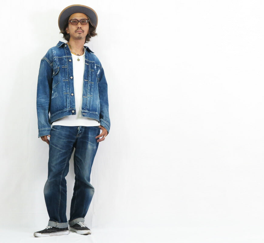 SUGAR CANE シュガーケーン 14.25oz デニム ジャケット セカンドタイプ 2nd CARTOON PAINT カートゥーンペイント DENIM JACKET 1953 ジージャン Gジャン SC15716