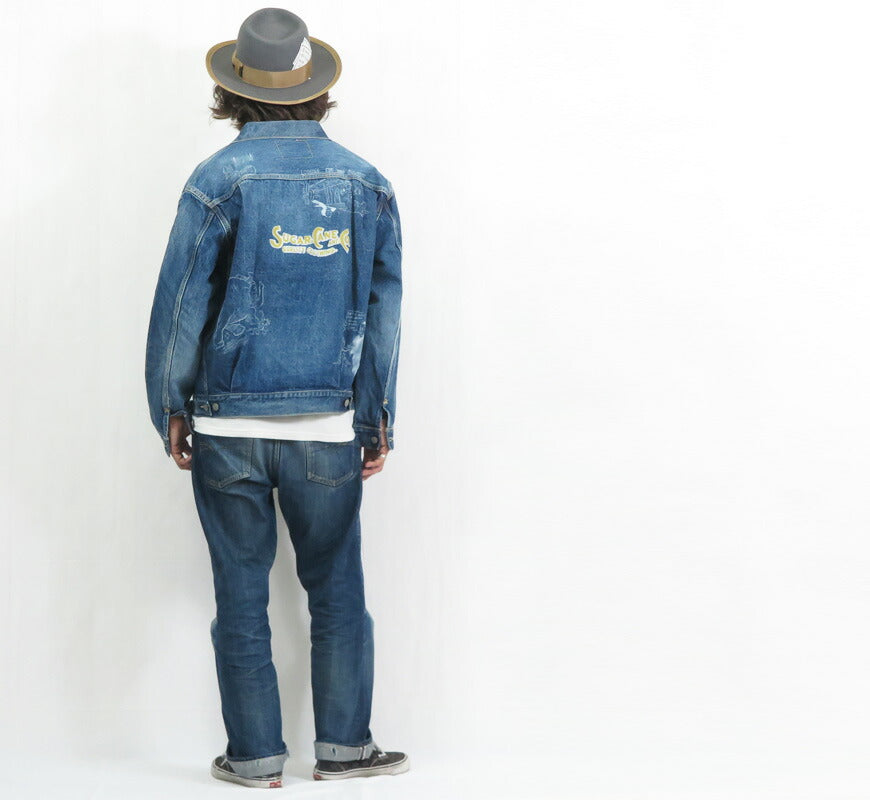 SUGAR CANE シュガーケーン 14.25oz デニム ジャケット セカンドタイプ 2nd CARTOON PAINT カートゥーンペイント DENIM JACKET 1953 ジージャン Gジャン SC15716
