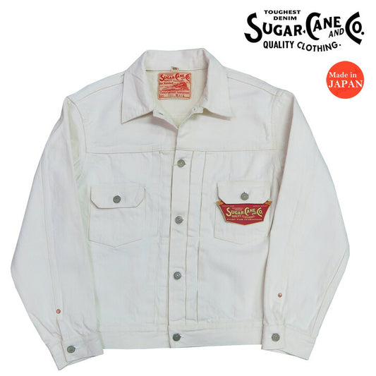 SUGAR CANE シュガーケーン 13oz ホワイト デニム ジャケット ワンウォッシュ 1953モデル 2nd(セカンド) ジージャン Gジャン 13oz WHITE DENIM JACKET 1953 MODEL SC15720