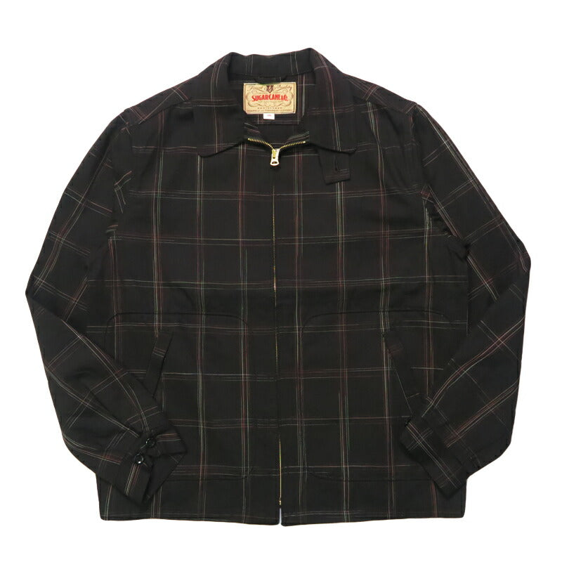 シュガーケーン SUGAR CANE 長袖 コットン/レーヨンスポーツ ジャケット RAYON COTTON GABARDINE CHECK SPORTS JACKET SC15842