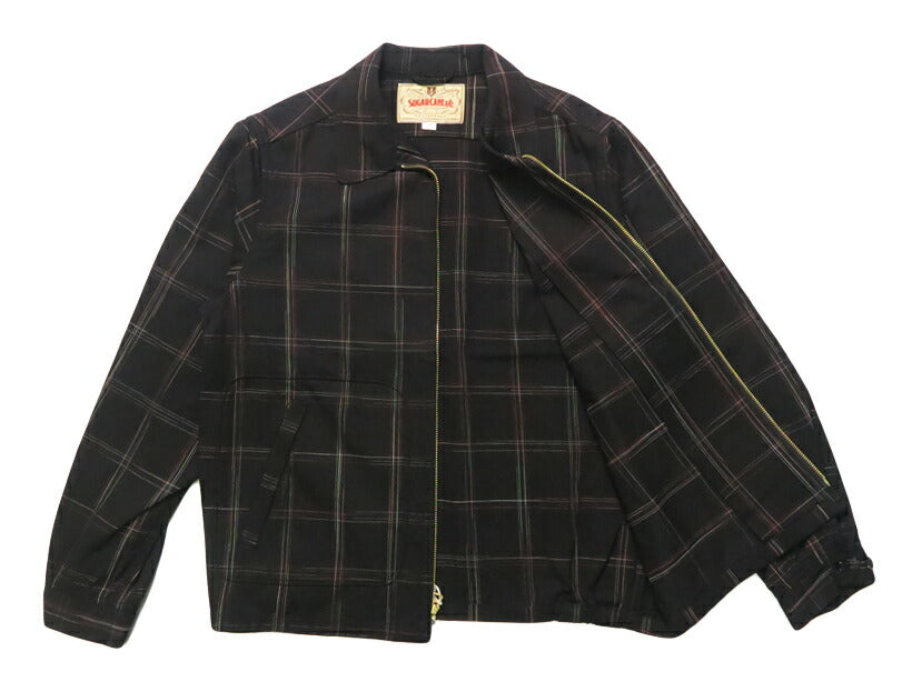シュガーケーン SUGAR CANE 長袖 コットン/レーヨンスポーツ ジャケット RAYON COTTON GABARDINE CHECK SPORTS JACKET SC15842