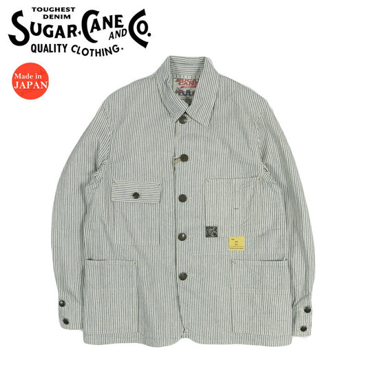 SUGAR CANE シュガーケーン インディゴストライプワークコート FICTION ROMANCE 8oz. INDIGO STRIPE WORK COAT SC15899 【2026年春夏新作】